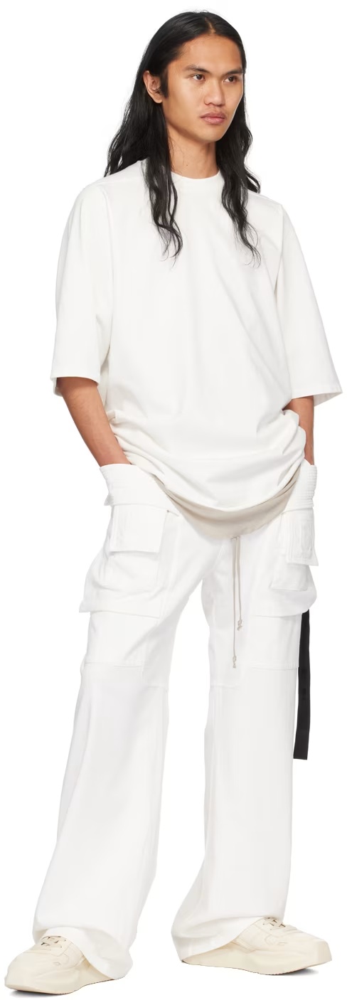 Rick Owens Drkshdw Crew-neck Cotton T-shirt In White