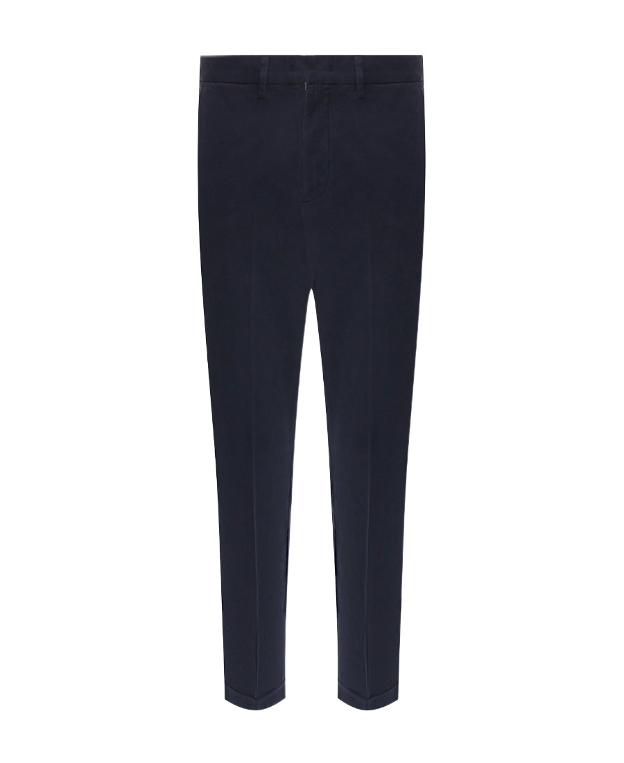 Zegna Straight Pleated Casual Pants In Black