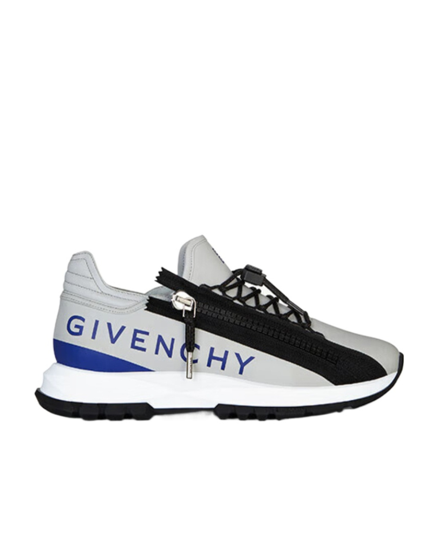 Givenchy Spectre Runner Sneakers In 4g Synthetic Fiber With Zip In Grey Black