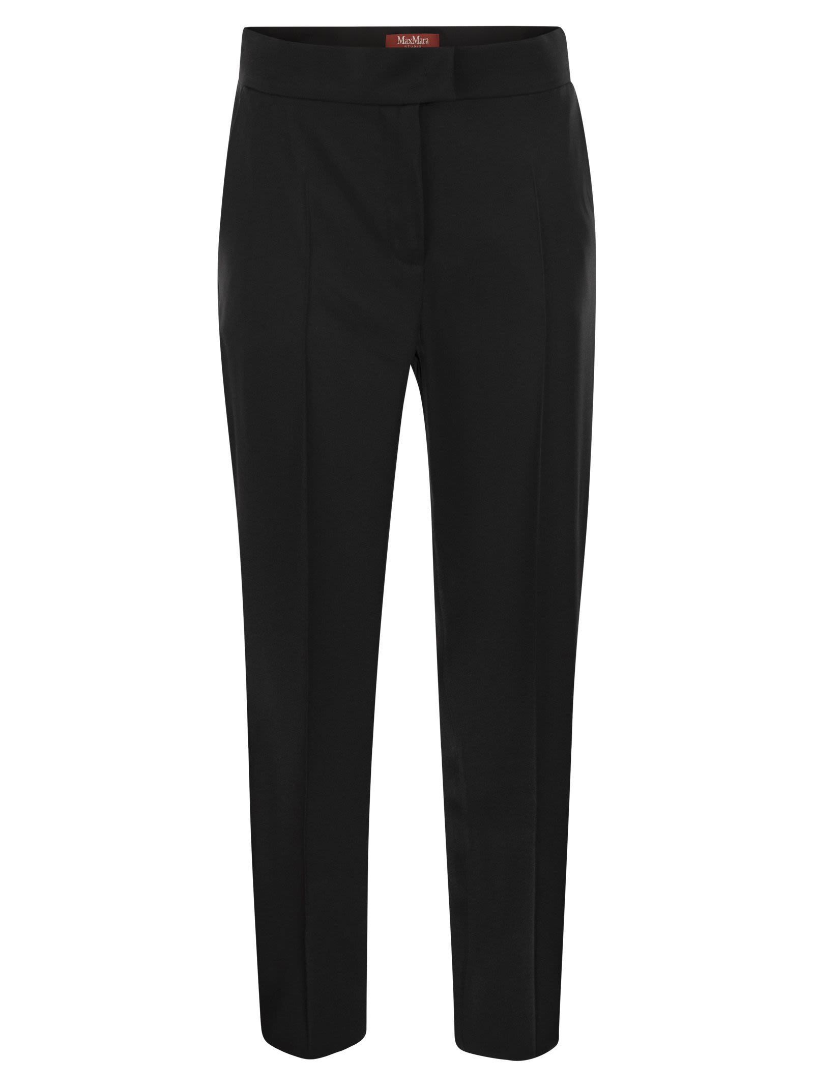Max Mara Romagna High Waist Trousers In Black