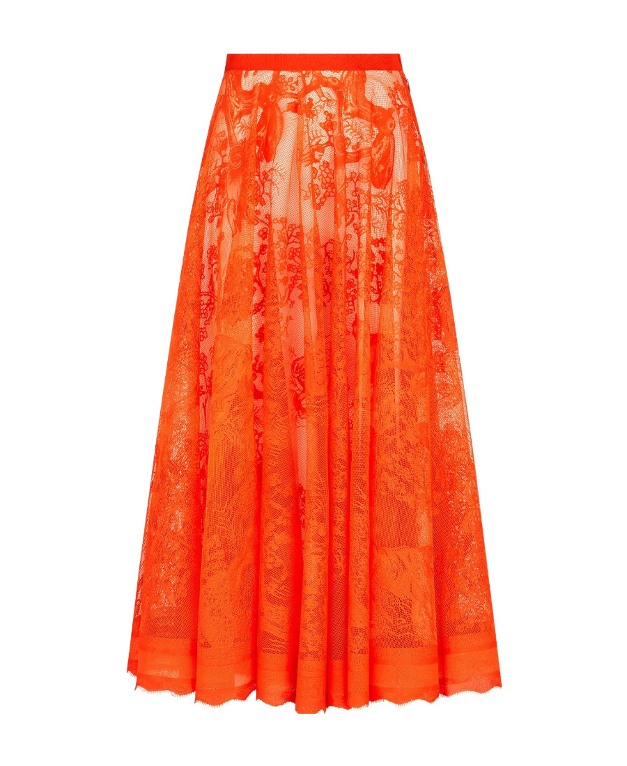 Dior Iviera Mid-length Skirt In Orange
