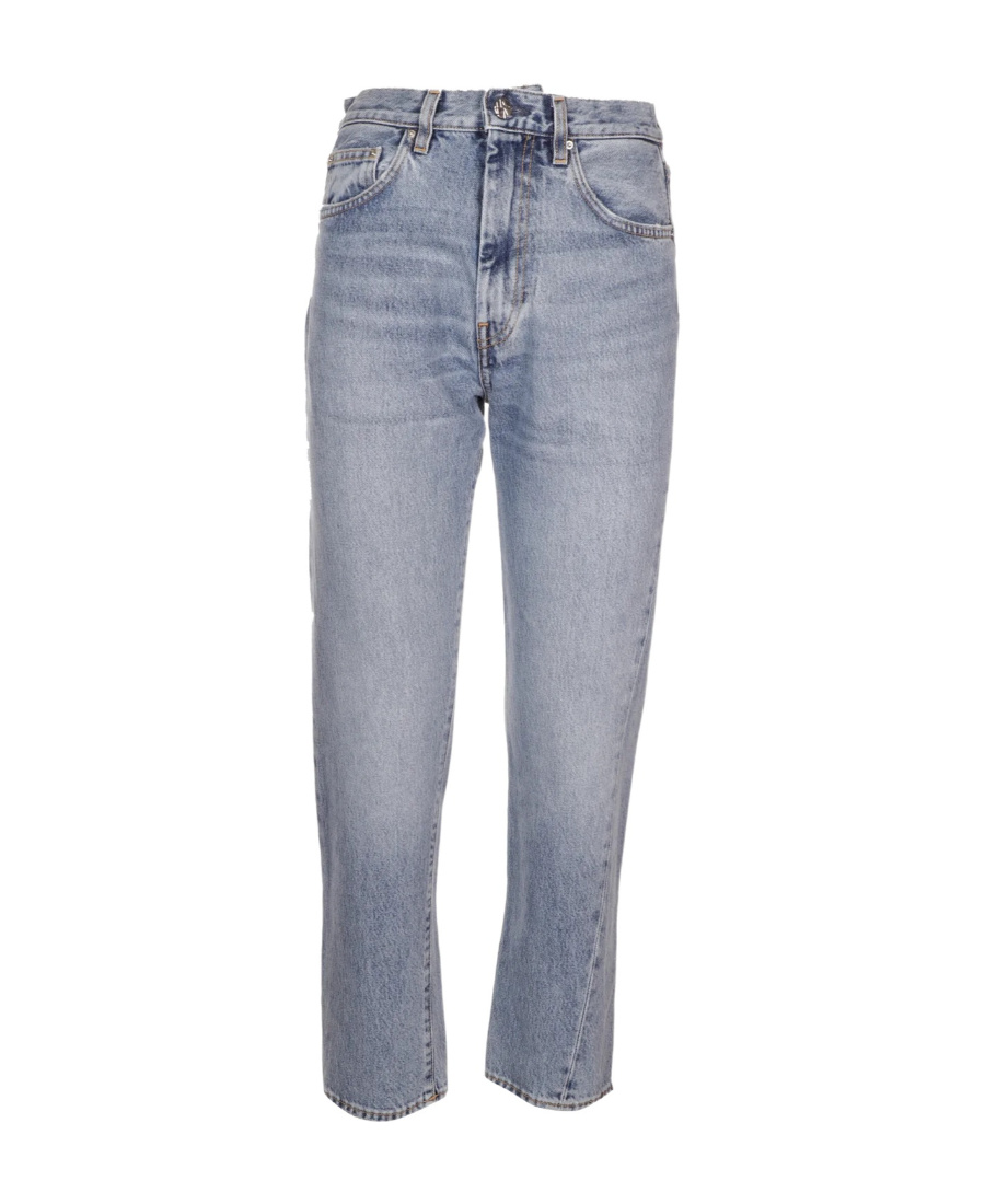 Totême Straight-leg Cropped Jeans In Gray