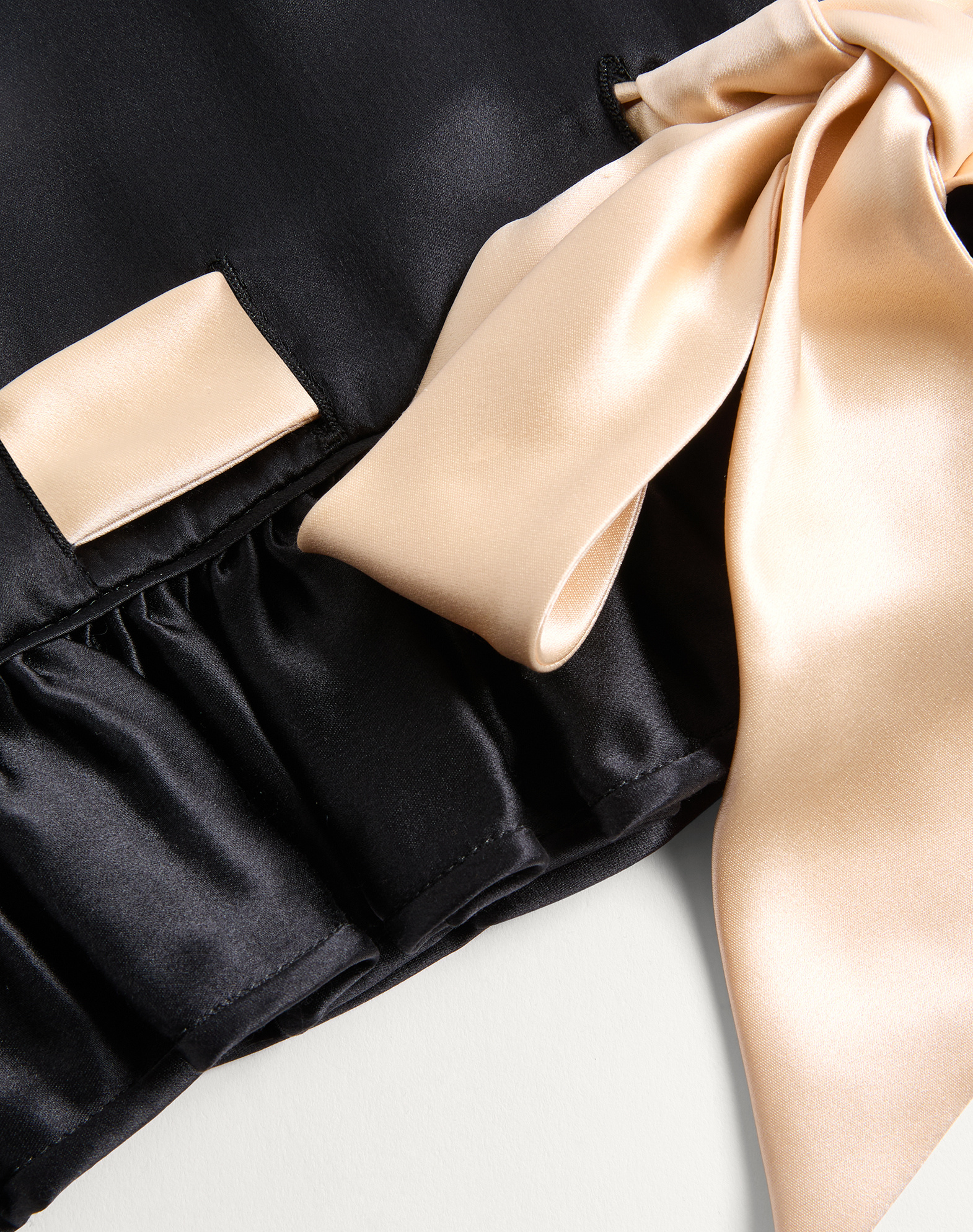 Valentino Frilled-trim Duchess-satin Skirt In Black