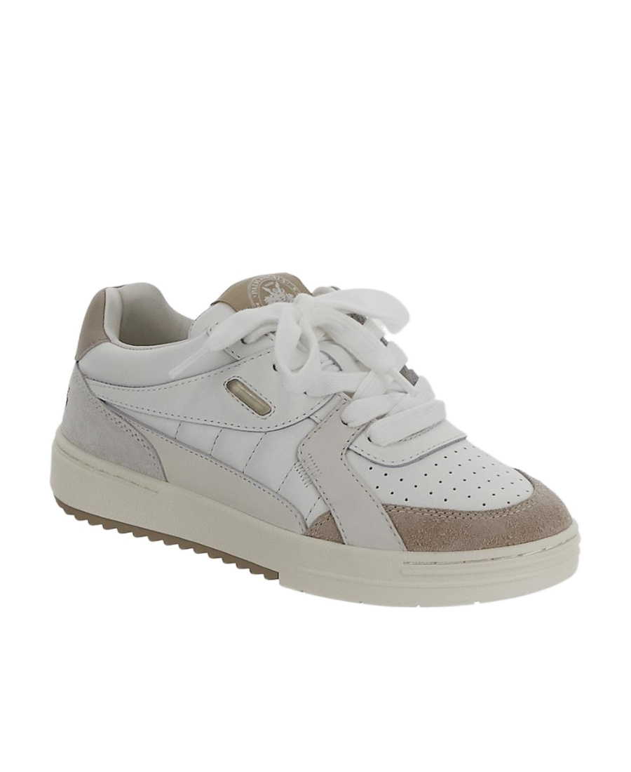Palm Angels 30mm University Origin Leather Sneakers In Gray