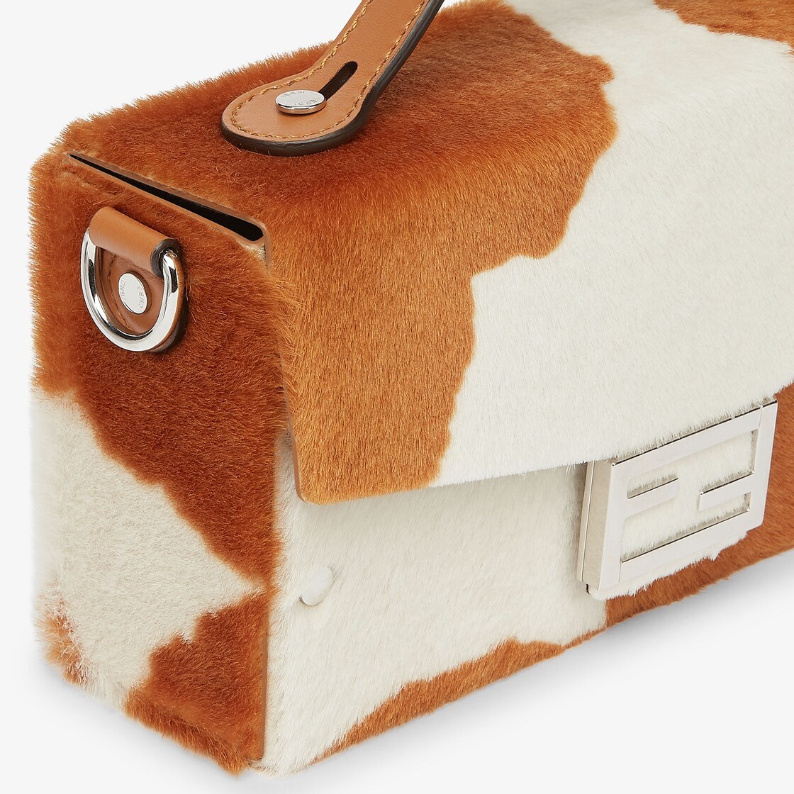 Fendi Animal Print Sheepskin Bag In Multicolor
