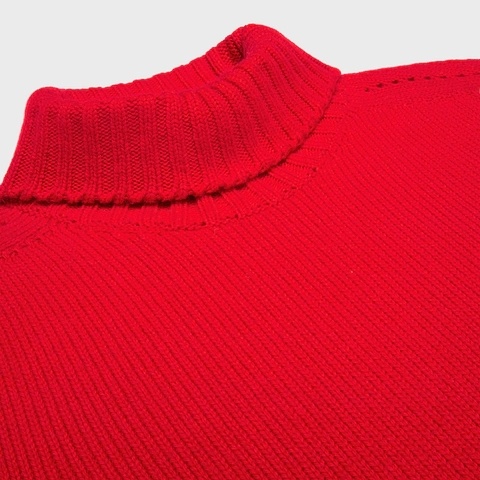 Celine Turtleneck Sweater In Seamless Cashemire In Red