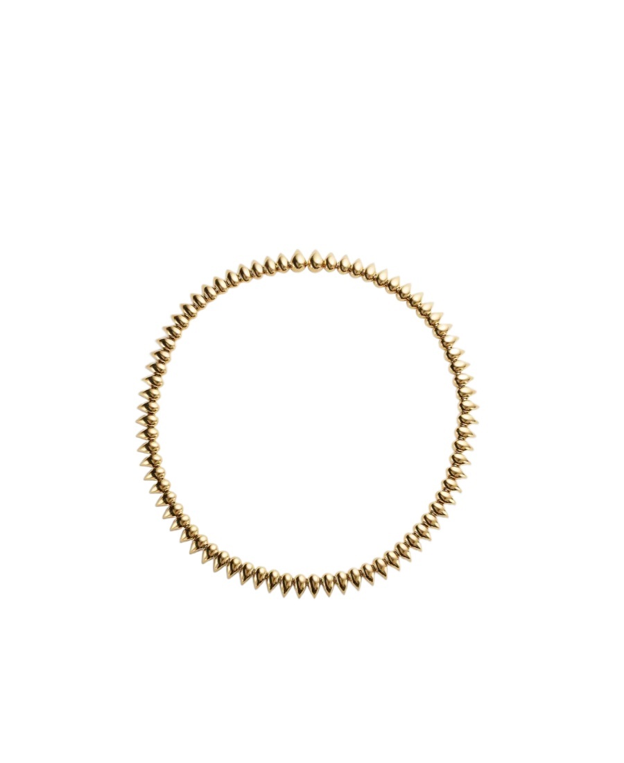 Bottega Veneta Miniature Droplet Shaped Necklace In Yellow