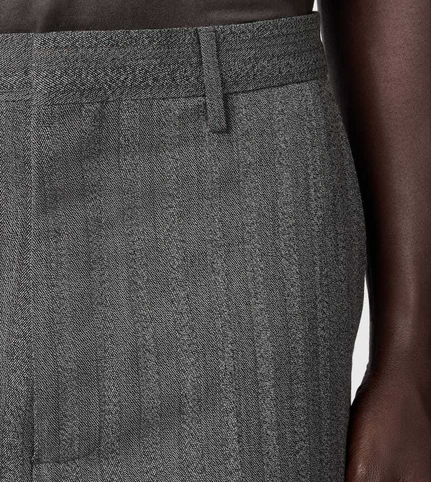 Tod's Wool Blend Slim Fit Pants In Gray
