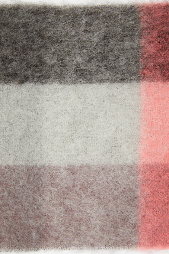 Acne Studios Vally Checked Alpaca-blend Scarf In Multicolor