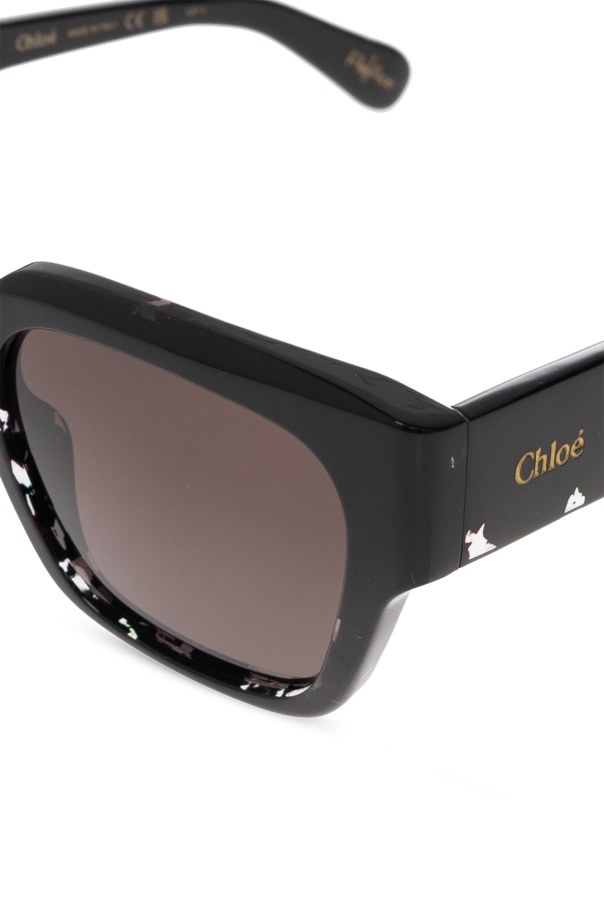 Chloé Gayia Square-frame Sunglasses In Black