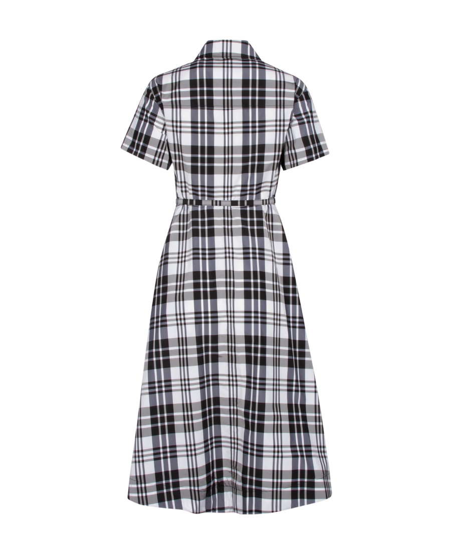 Dior Logo Plaid Dress In Gray