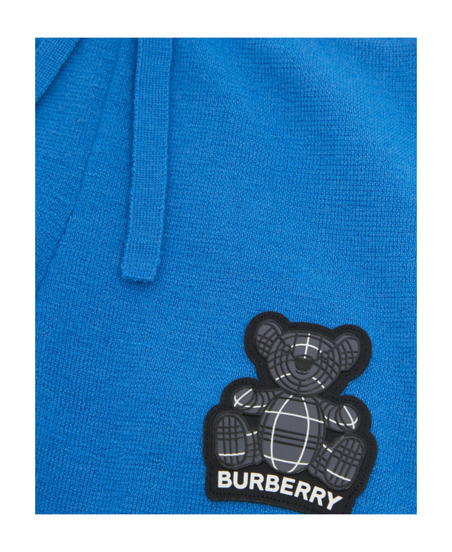 Burberry Thomas Bear Appliqué Cashmere Tracksuit In Blue