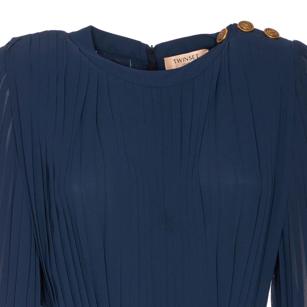 Shop Twinset Pleated Midi Dress