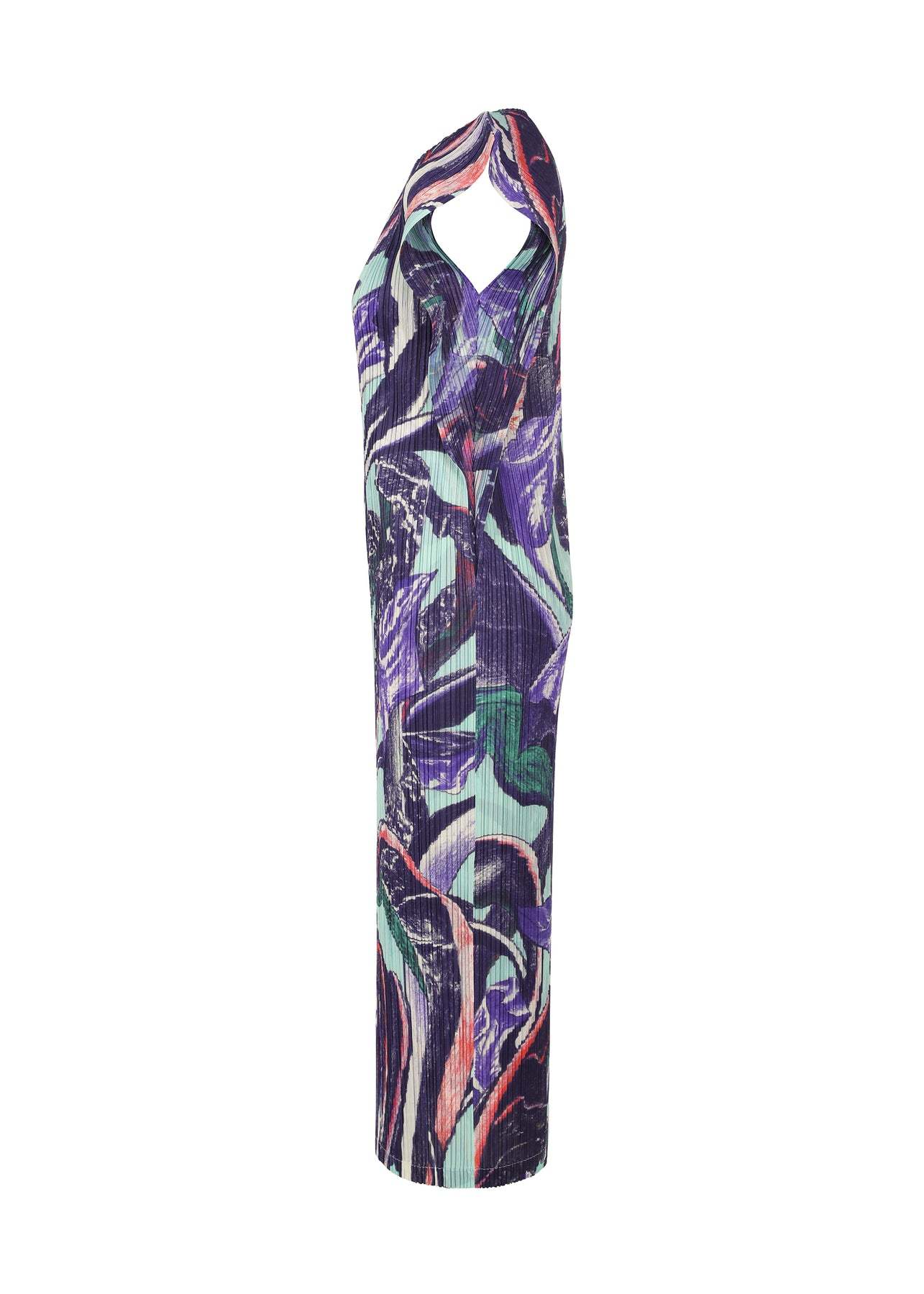 Shop Issey Miyake Tardivo Plissé Midi Dress In Multicolor