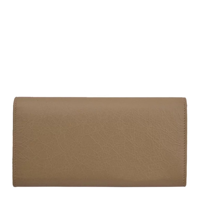 Balenciaga Logo Wallet In Brown