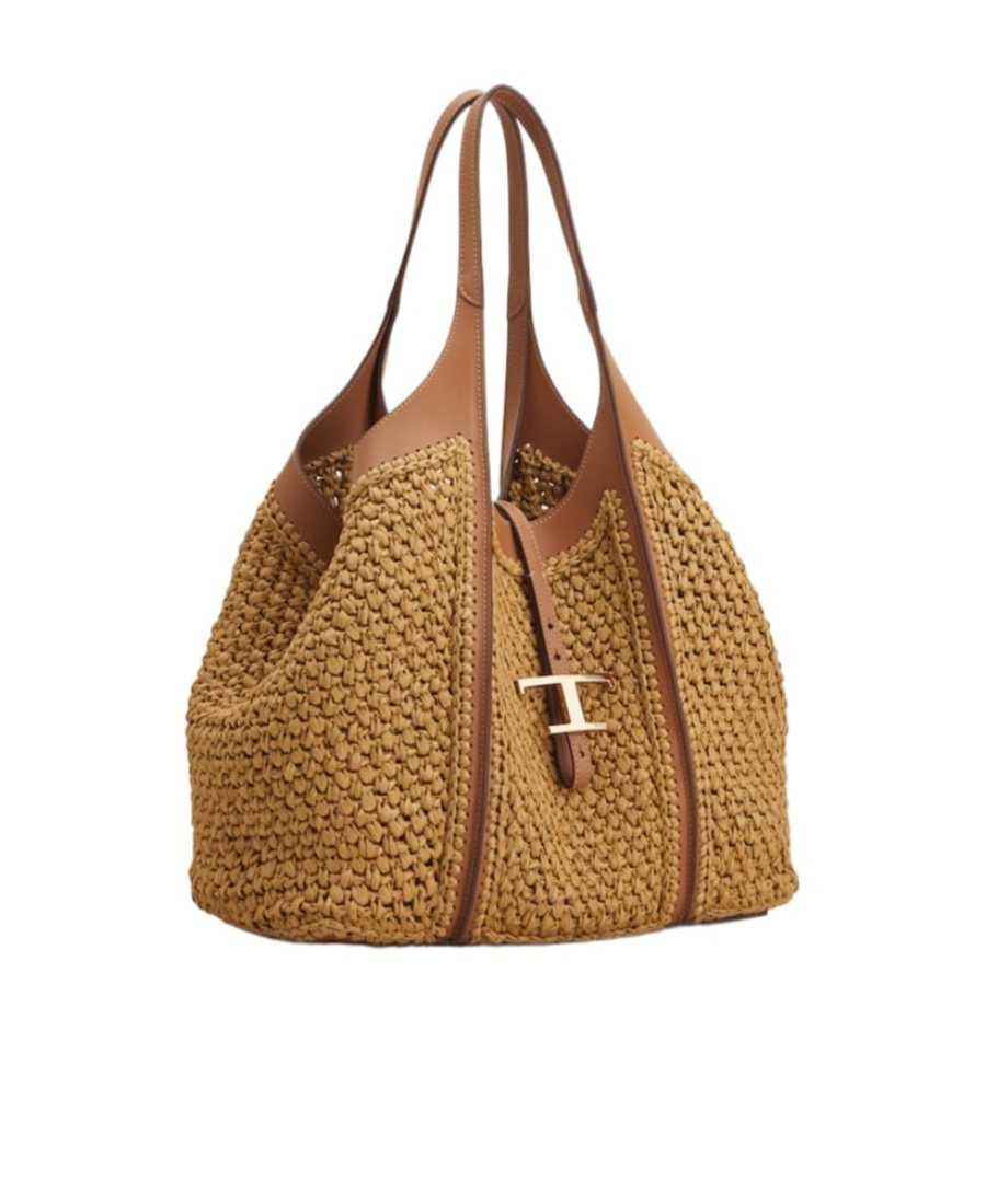 TOD'S TIMELESS RAFFIA TOTE BAG