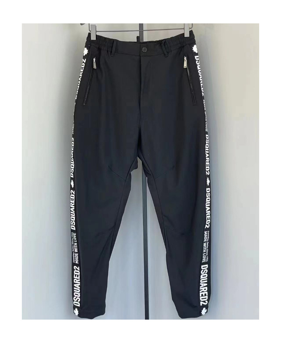 Dsquared2 Logo-stripe Tailored Track Pants In Black