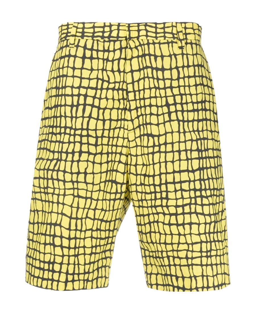 Moschino Pattern Printed Shorts In Yellow