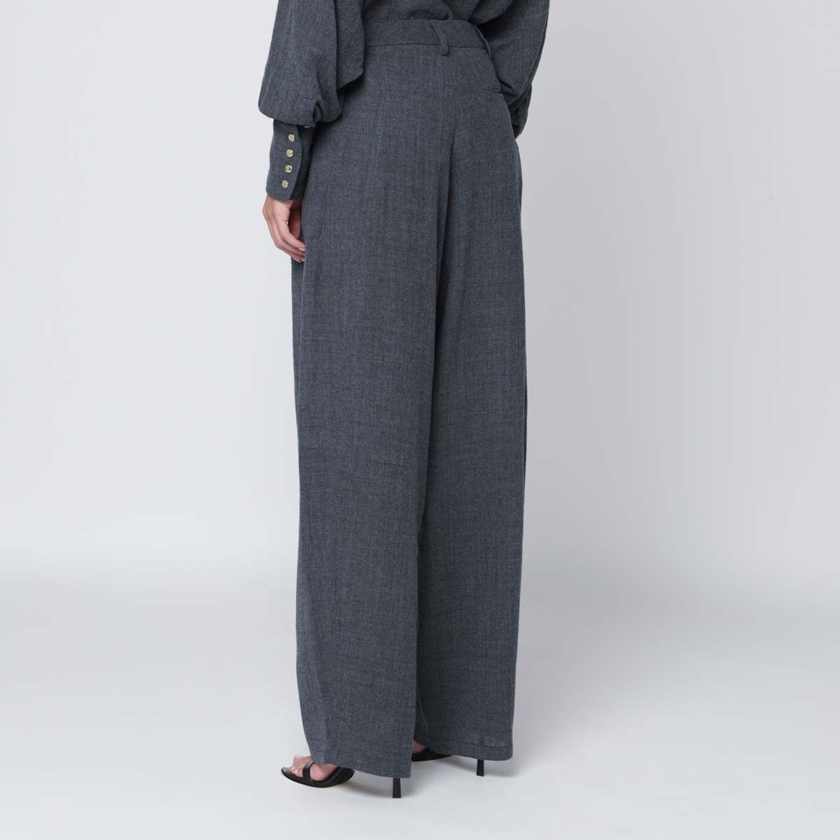 Darkpark Wide-leg Casual Trousers In Black