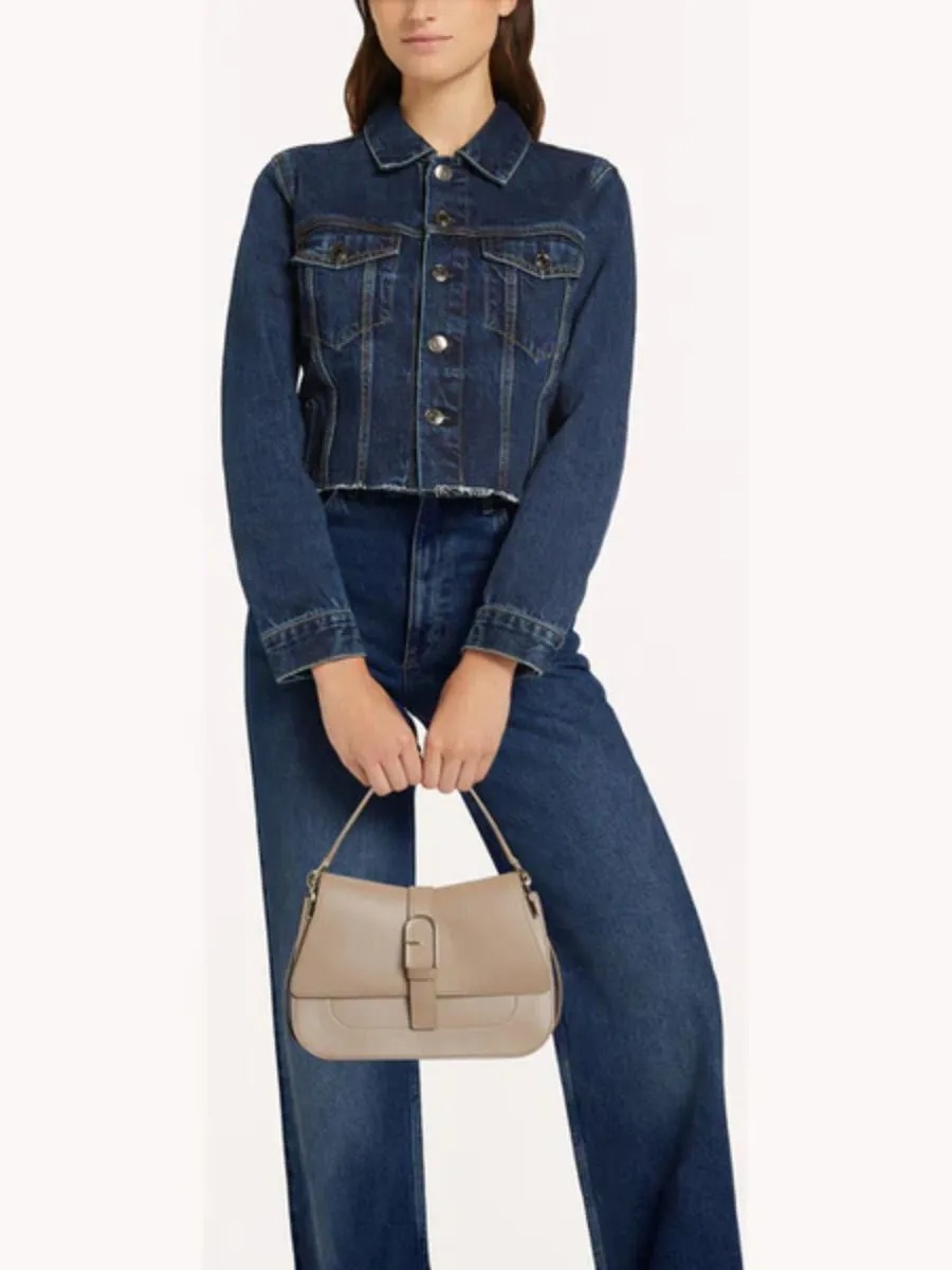 Furla Logo Shoulder Bag In Brown