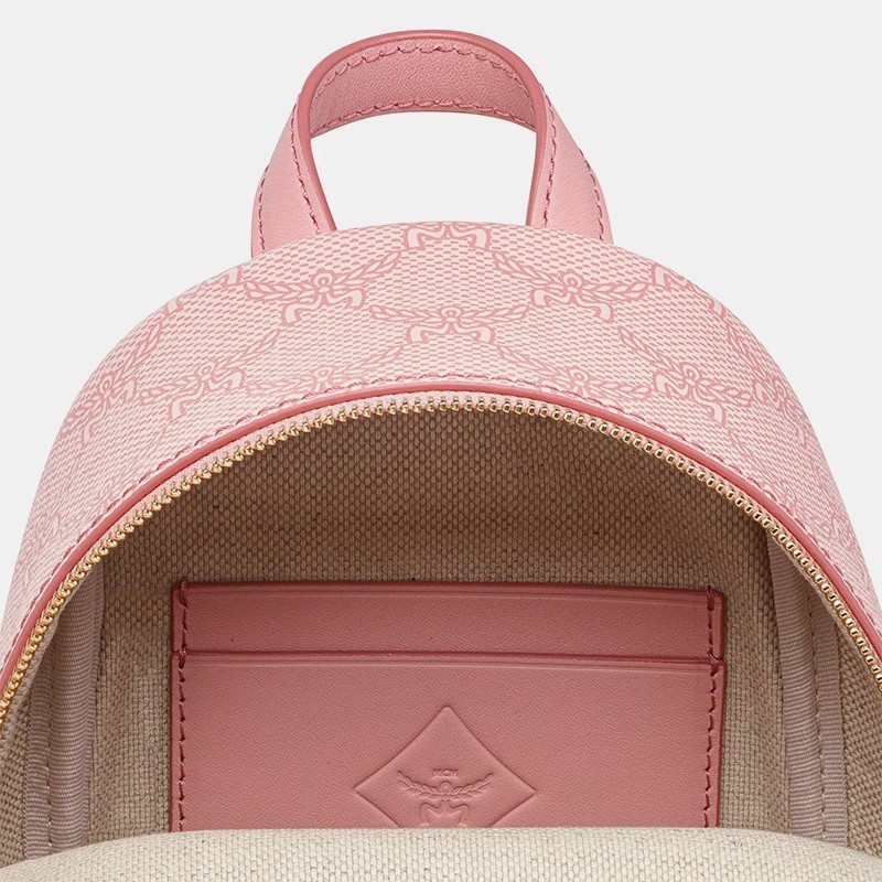 Mcm Lauretos Stark Bebe Boo Backpack In Pink