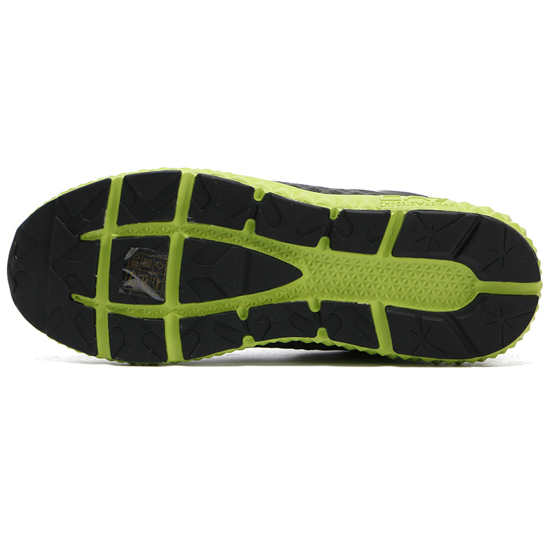 Ea7 Logo Lace Up Casual Sports Shoes In Black