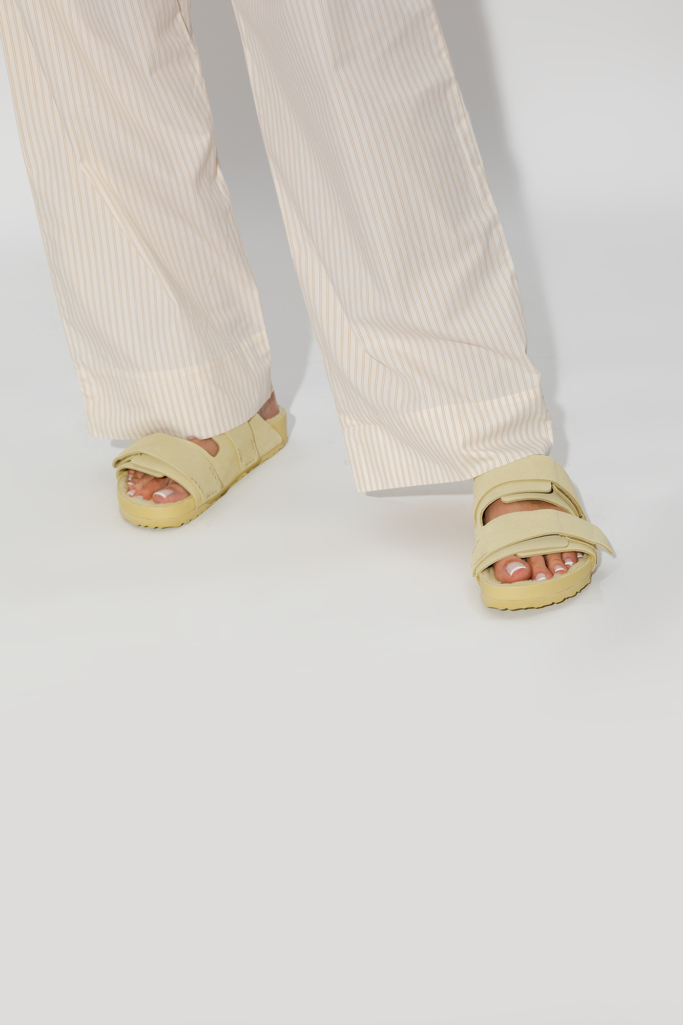 Birkenstock X Tekla Uji Suede Sandals In Nude