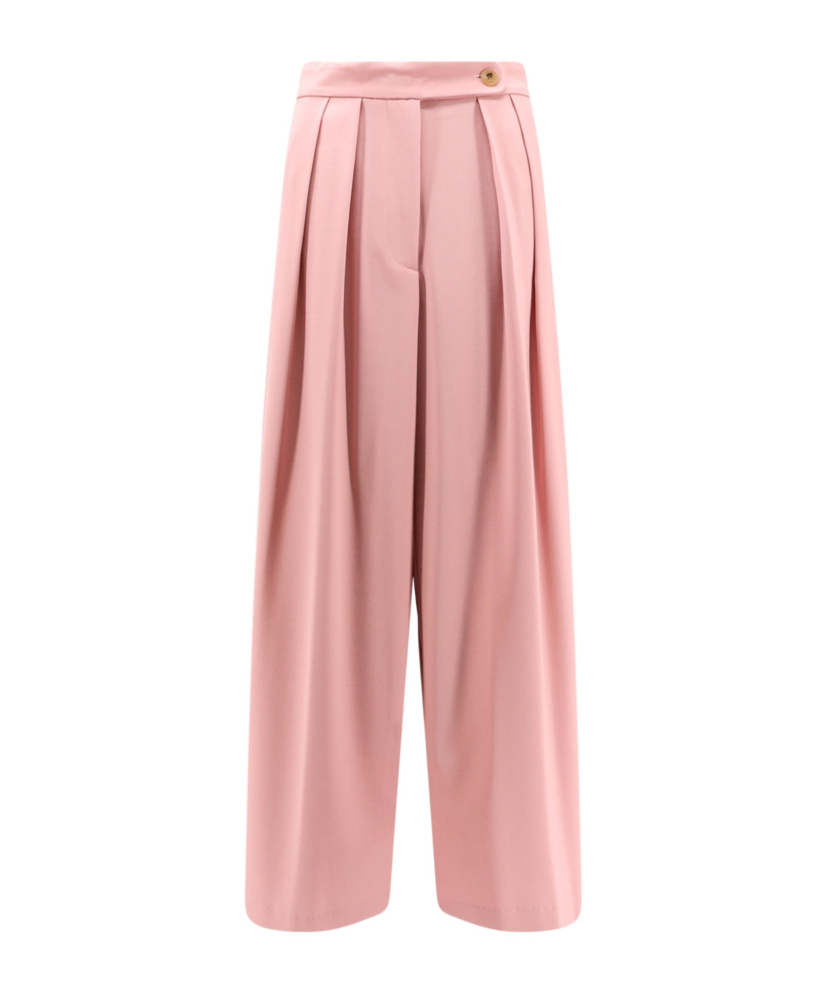 Dries Van Noten Pamplona Wide-leg Wool Trousers In Pink