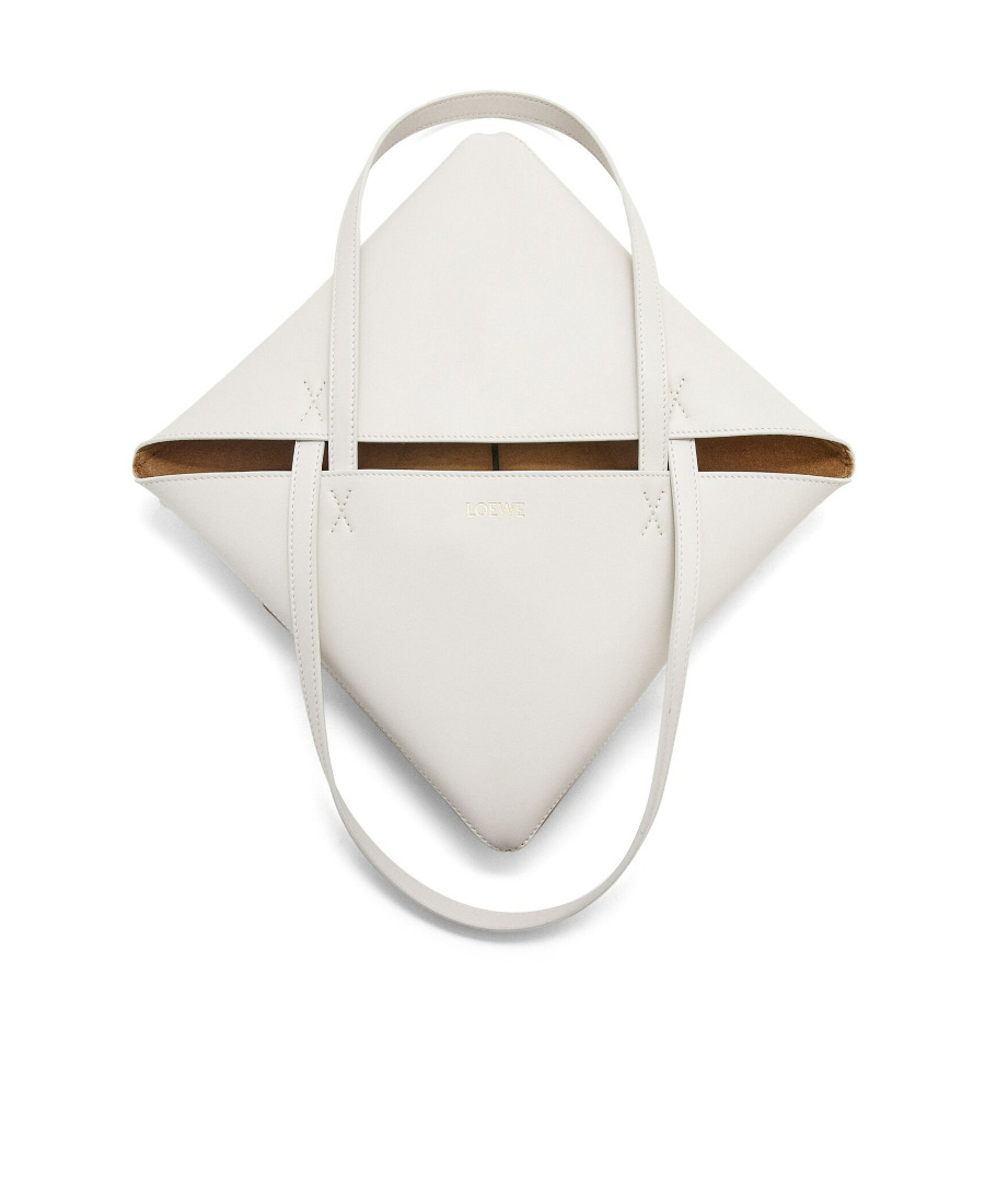 Loewe Mini Puzzle Leather Shoulder Bag In Nude