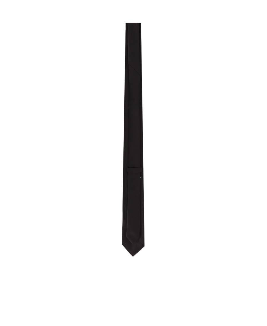 Dolce & Gabbana Textured Silk Tie In Black