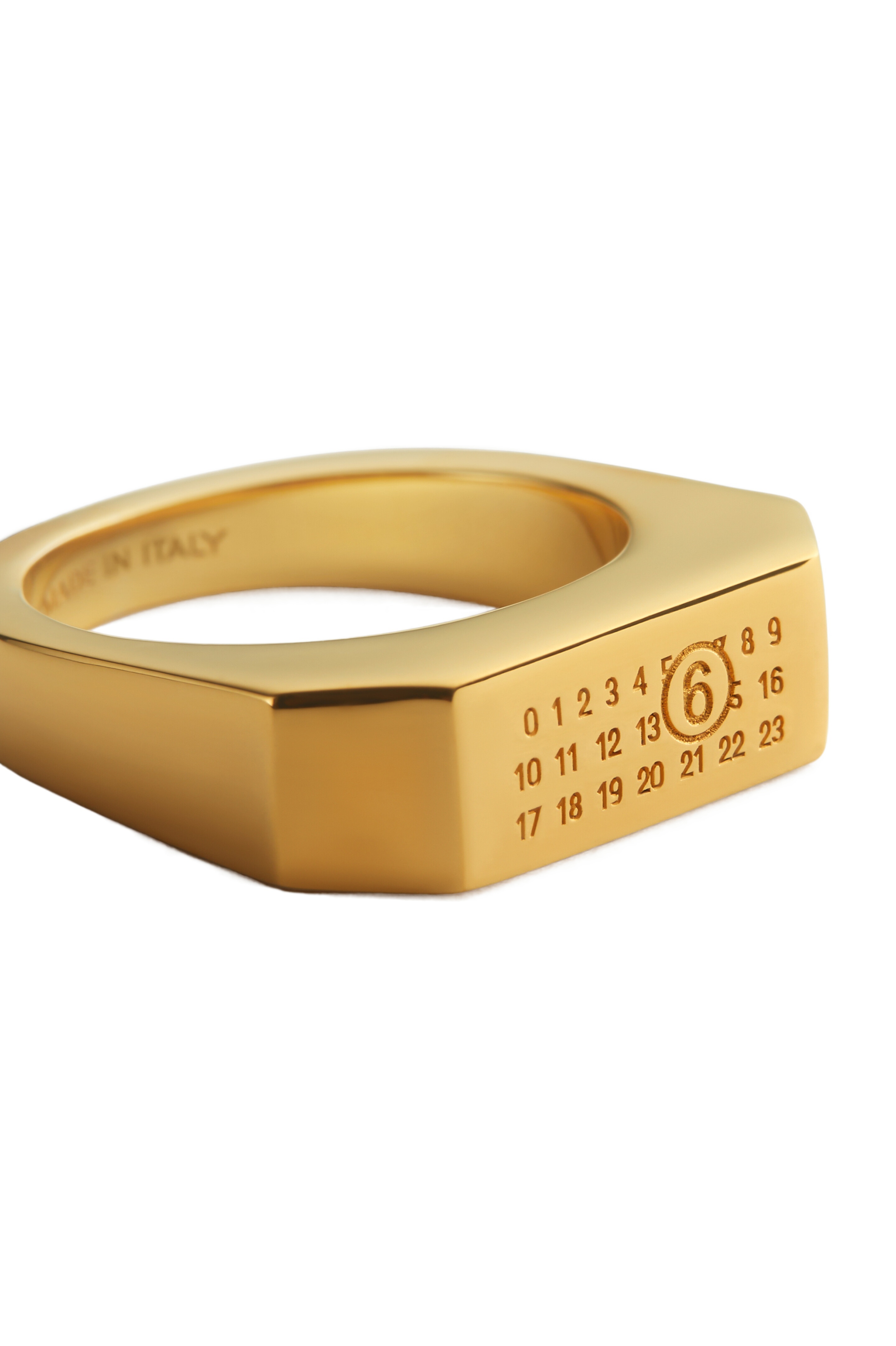 Mm6 Maison Margiela Numeric Ring In Gold