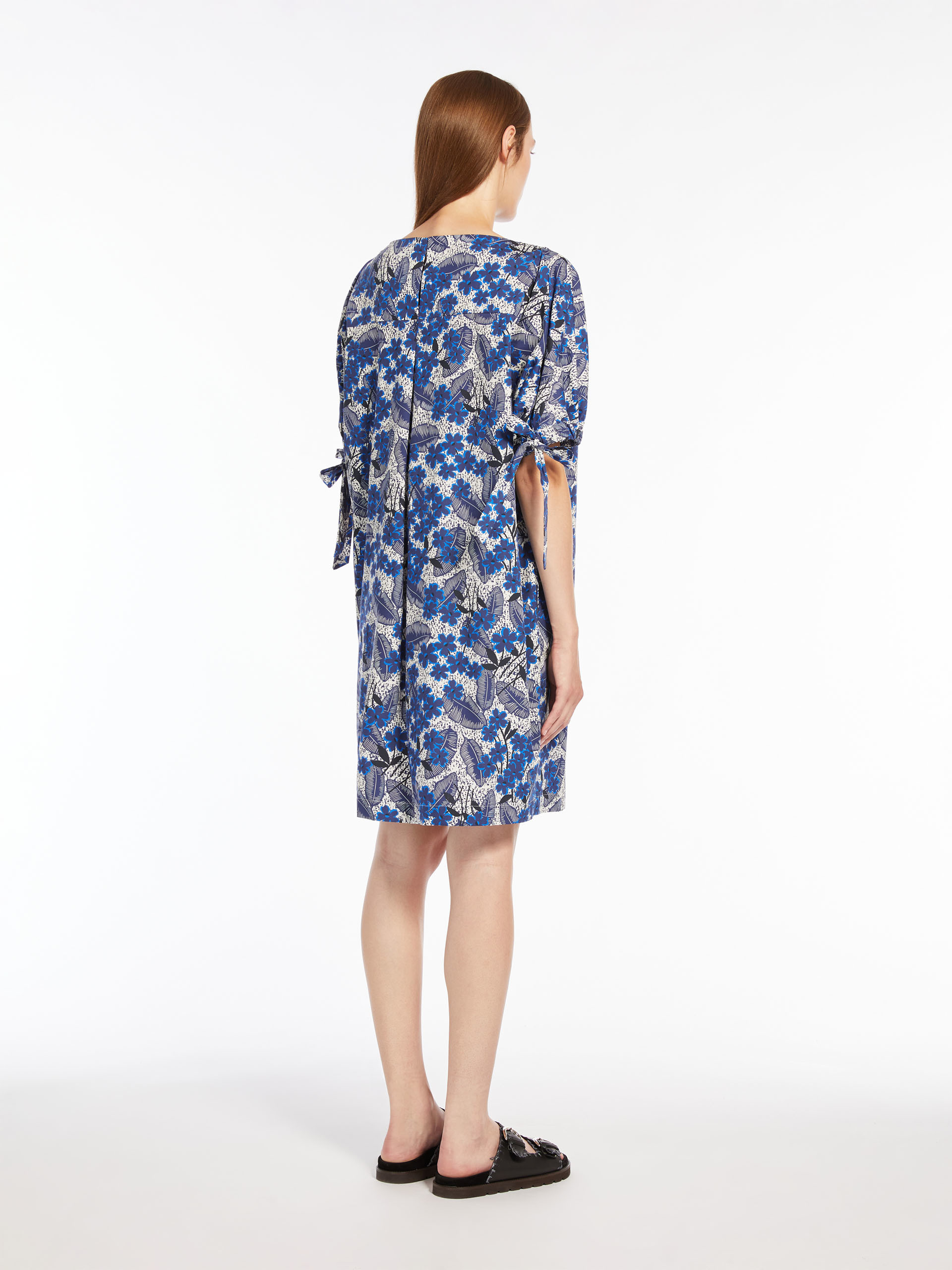 Weekend Max Mara Lace-up Cuff Dress In Blue