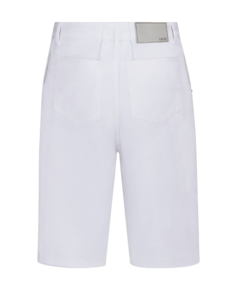 Dior Tailored Shorts With Pockets And Belt Loops In White