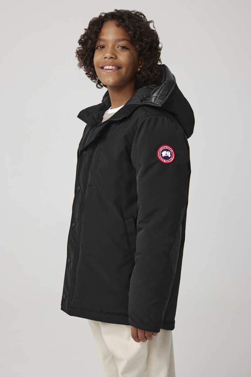 Canada Goose Logan Hooded Parka Coat In Black