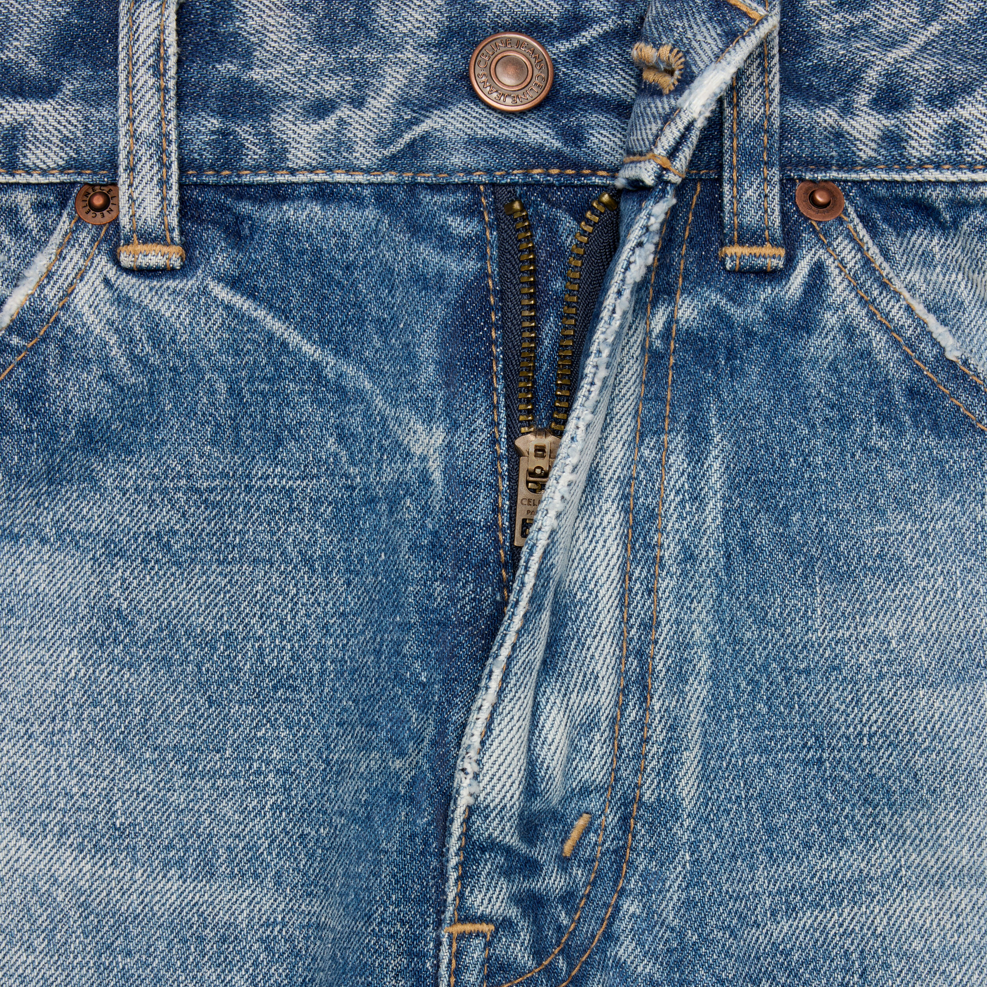 Celine Belt-loop Jeans In Blue