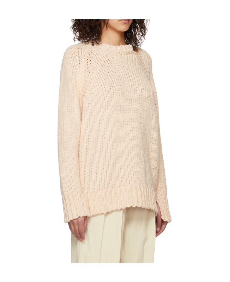 Stella Mccartney Round Neck Long-sleeved Sweater In Nude