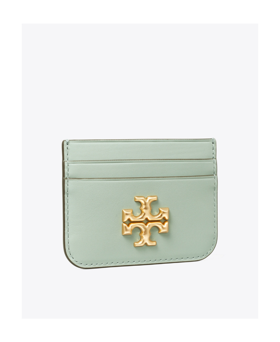 Tory Burch Logo-motif Leather Wallet In Gray