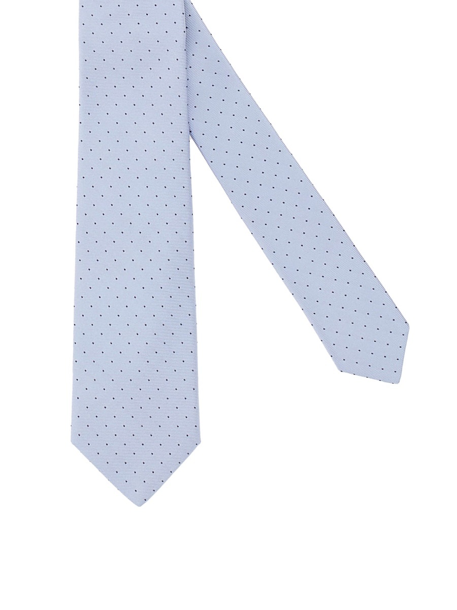 Paul Smith Polka-dot Satin Tie In White