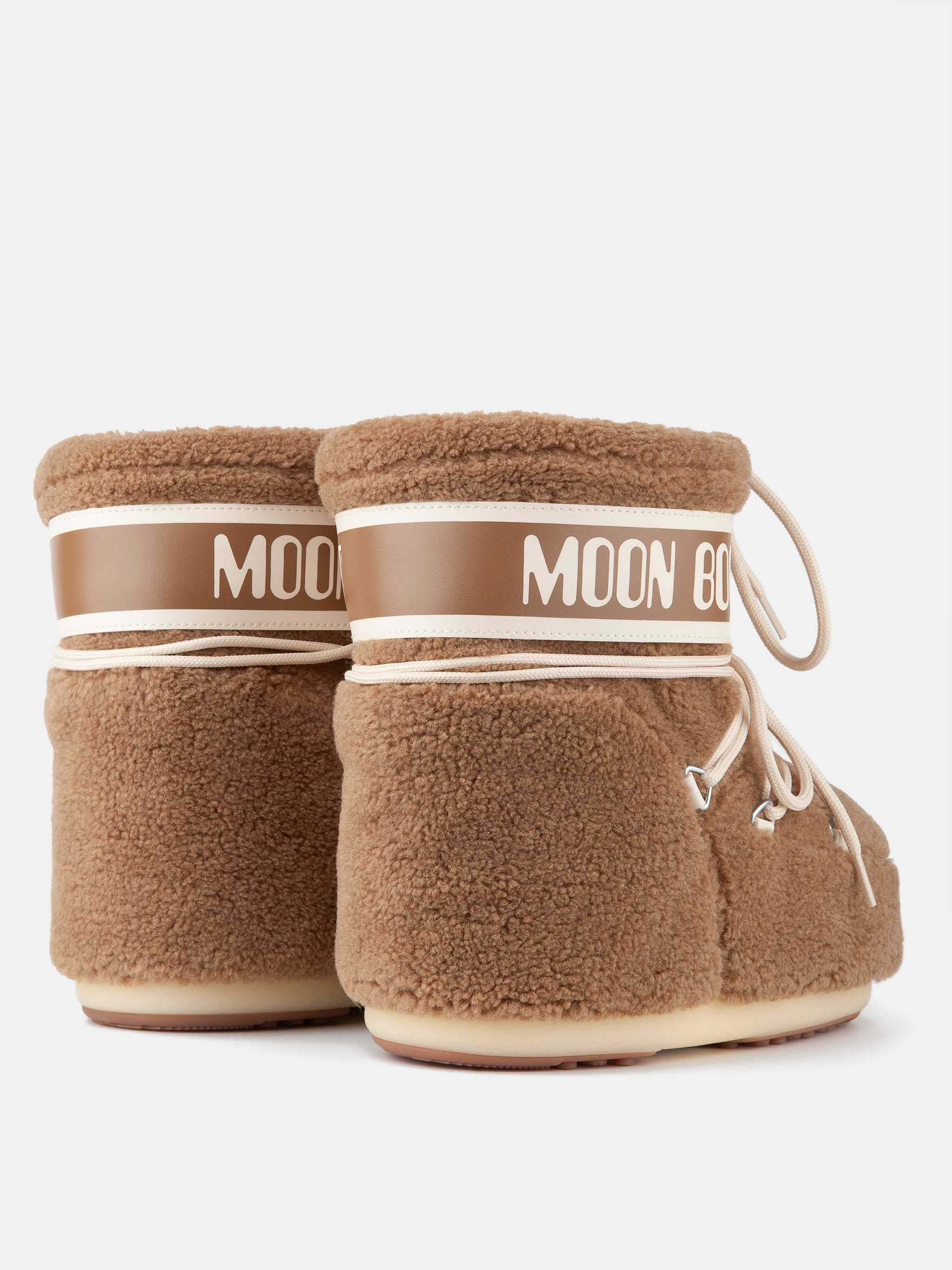 Moon Boot Icon Fleece Low Boots In Brown