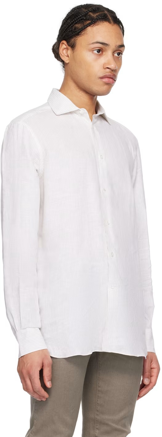 ZEGNA OASI STRIPED LINEN SHIRT