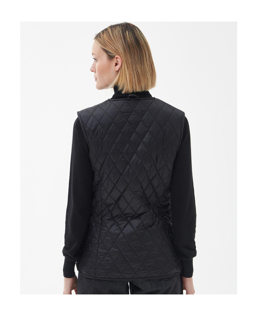 Barbour Logo-embroidered Quilted Reversible Gilet In Black