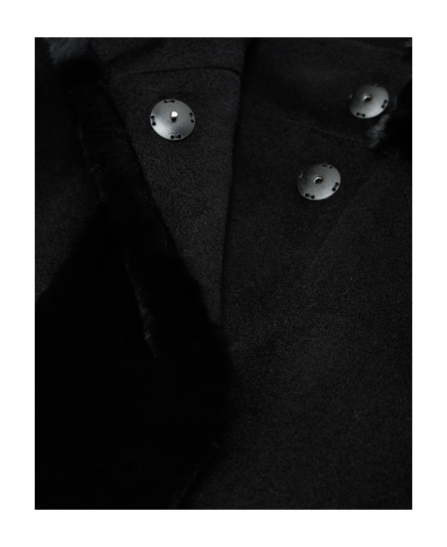 Max Mara Long-sleeved Coat In Black
