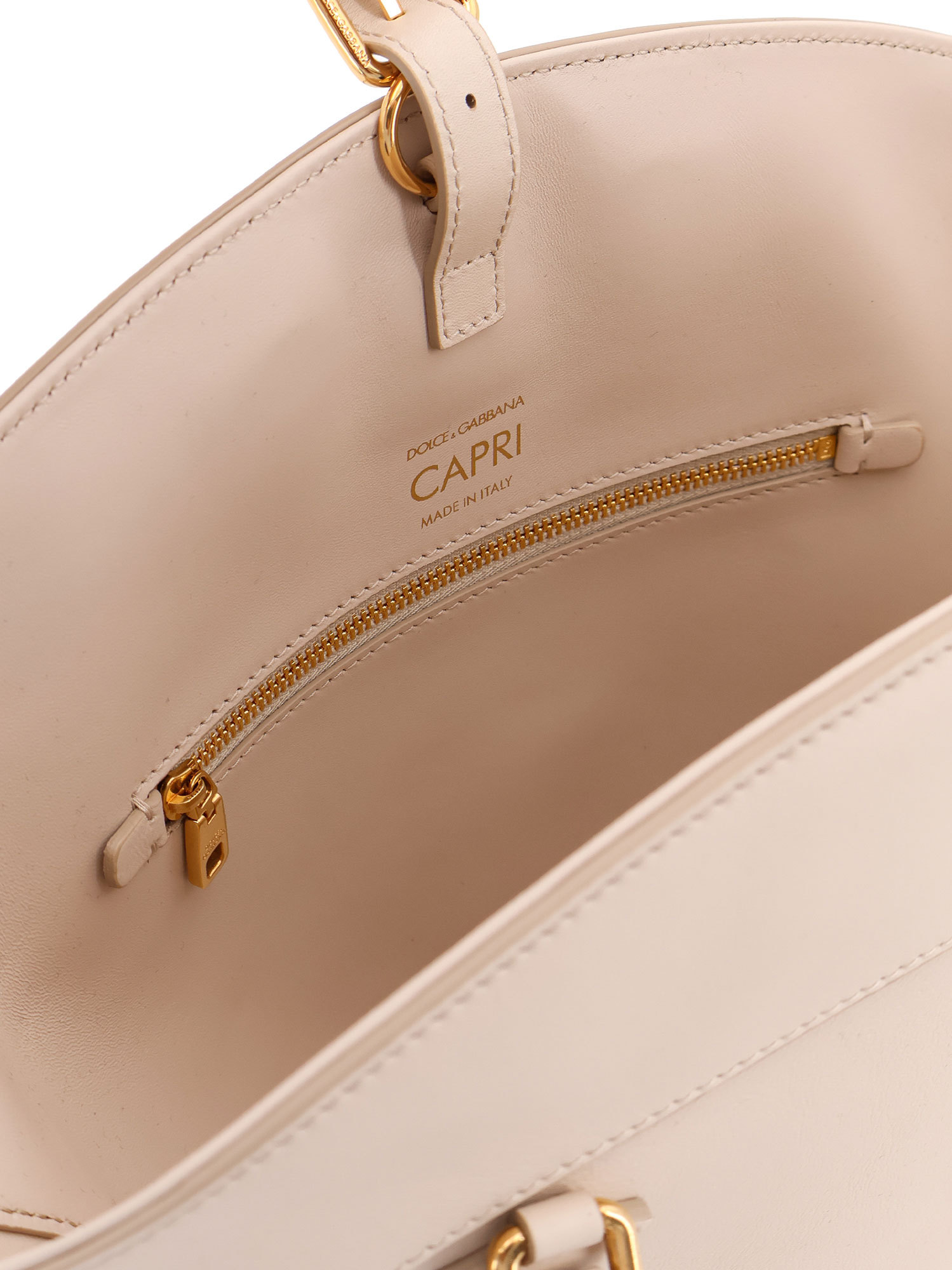 Dolce & Gabbana Capri Leather Shoulder Bag With Buckle Detail