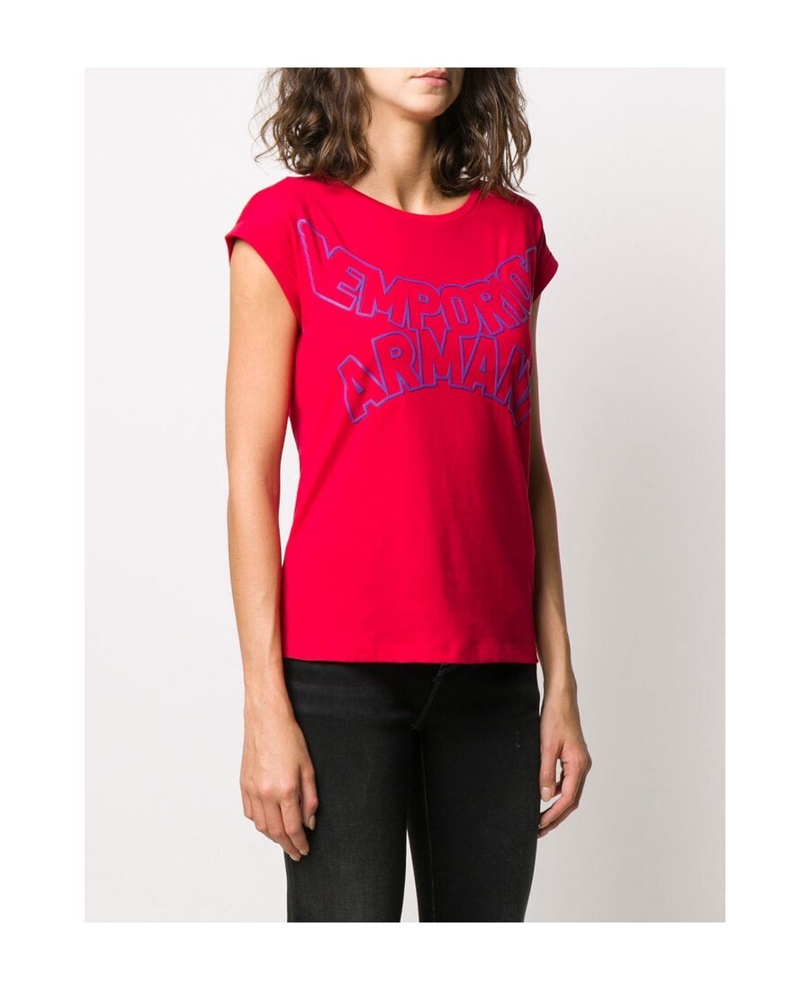 Emporio Armani Logo Logo T-shirt In Red