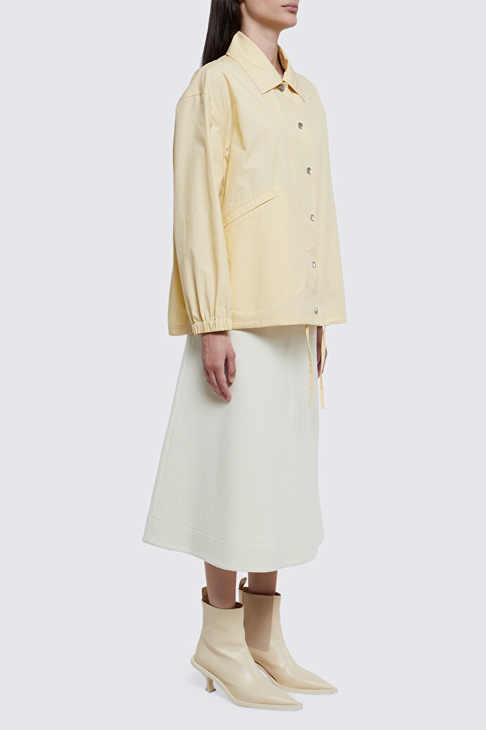 Jil Sander "coach Jacket With Logo Print" In Yellow