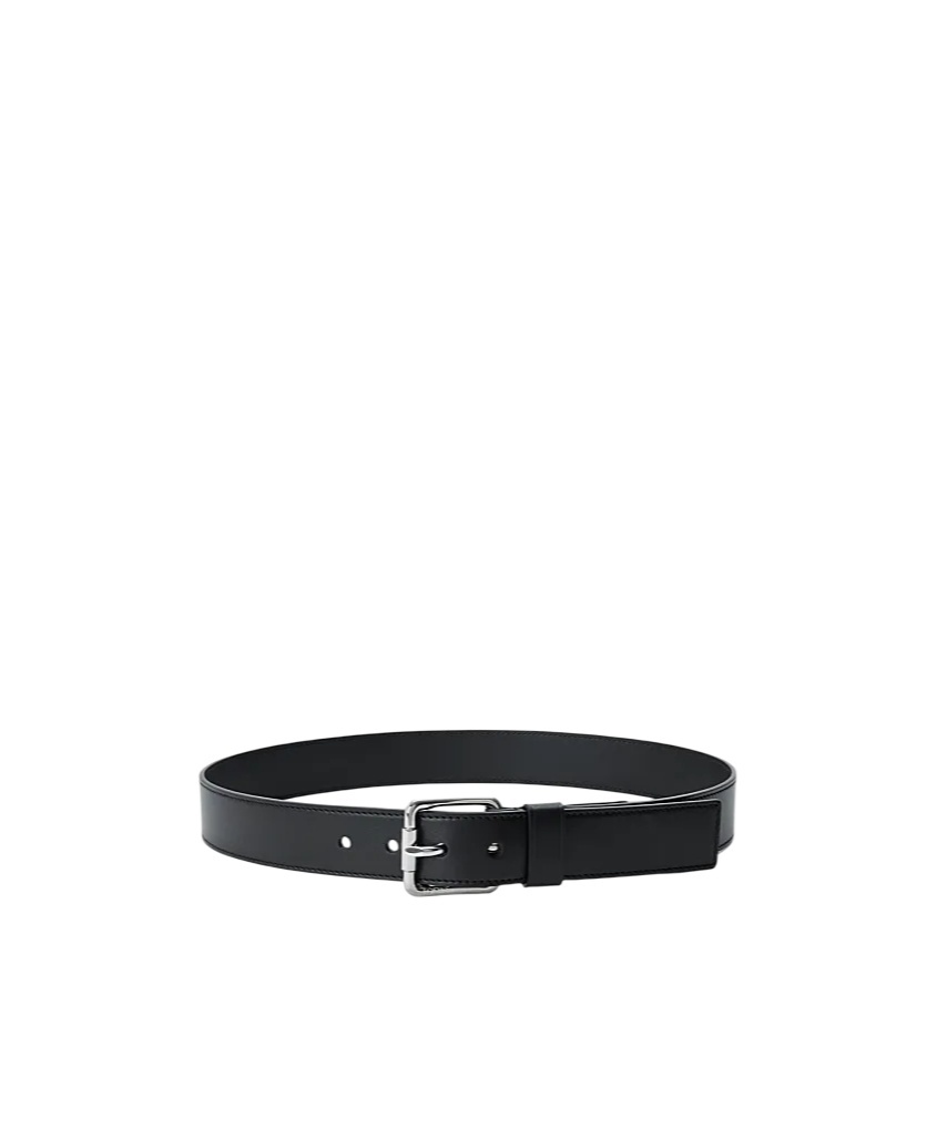 Loewe Roller Curve Belt In Shiny Sleek Calfskin In Black