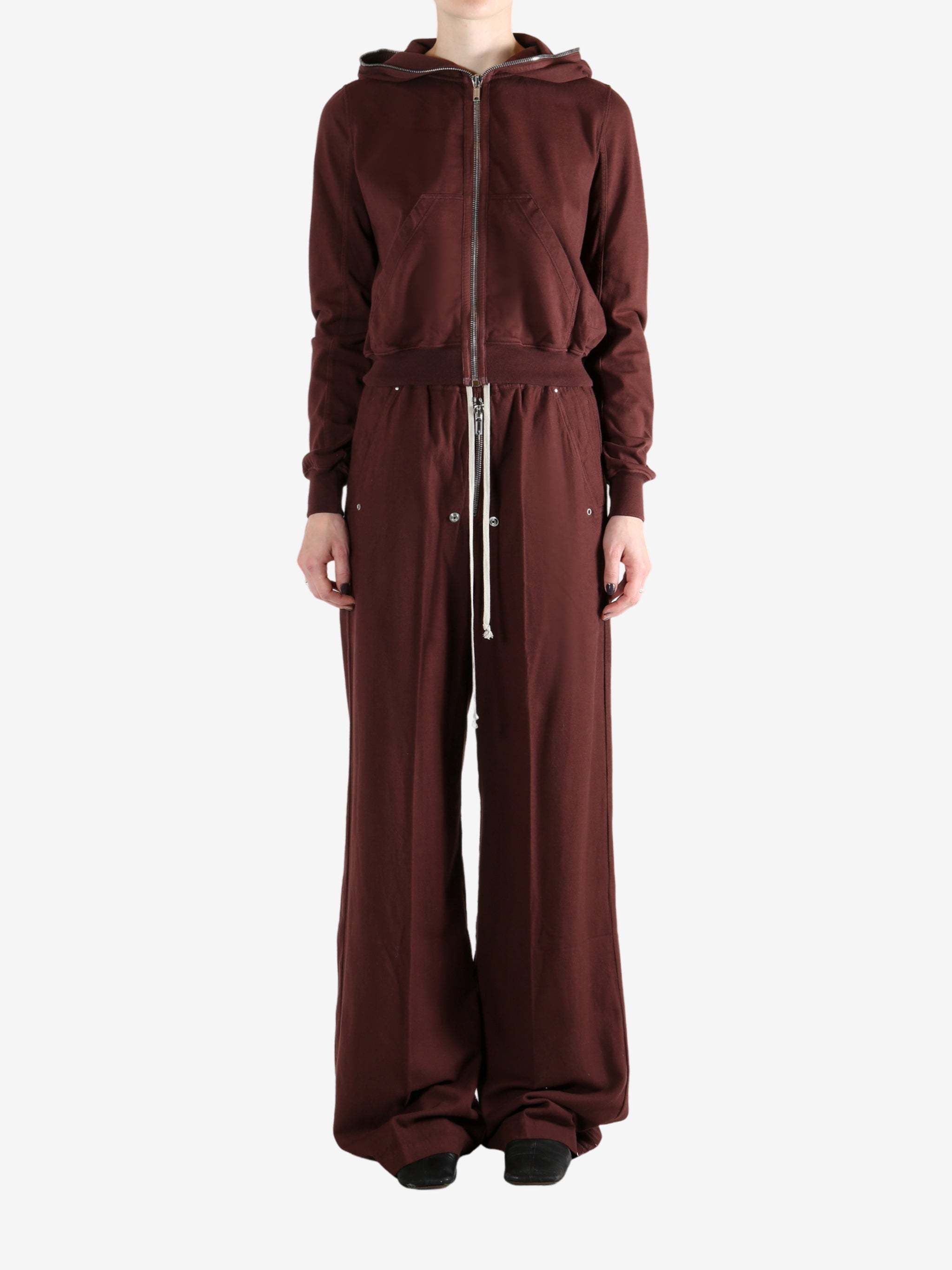 Rick Owens Drkshdw Long-sleeved Sweatshirt In Brown