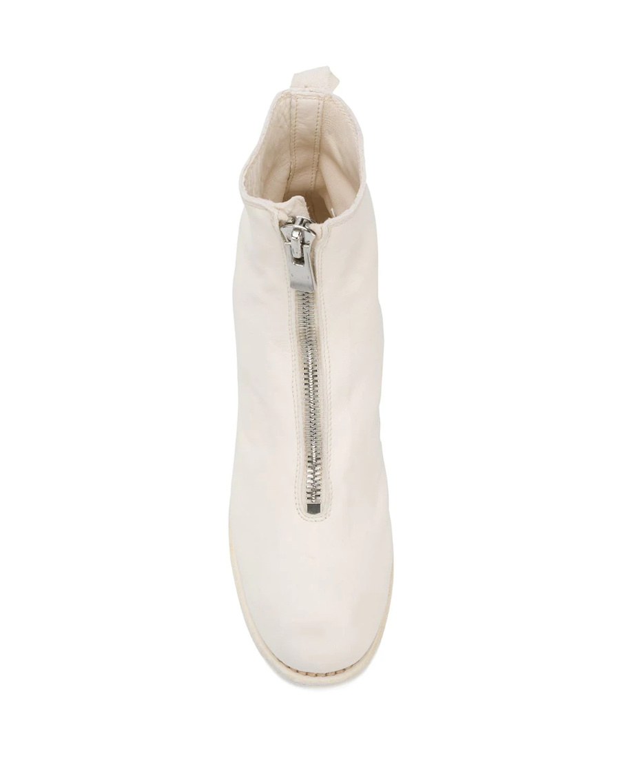Guidi Bianco Ankle Boots In Luxurious Horse Leather In White