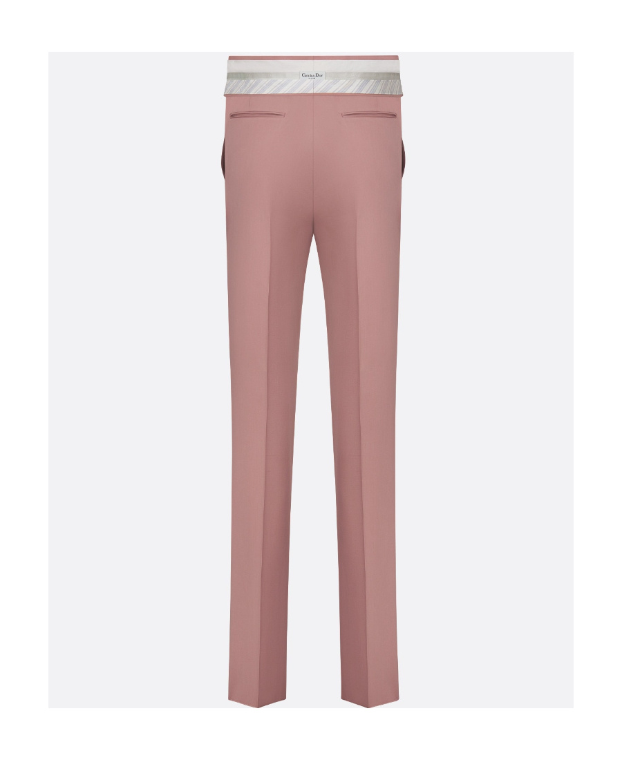 Dior Belt Folding Suit Trousers In Pink