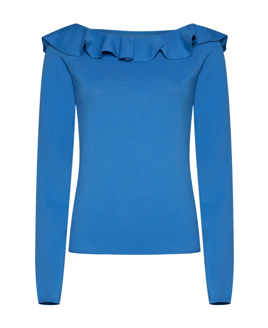 SEMICOUTURE RUFFLED-DETAIL JUMPER